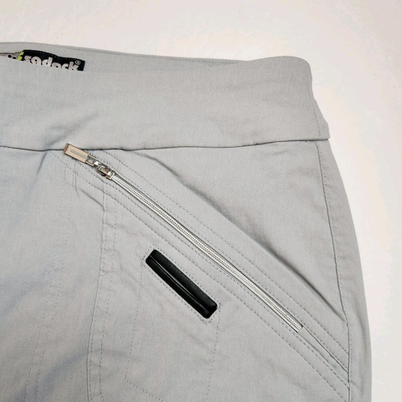 Jamie Sadock Womens Golf Pants Size 14 Gray Stretch Tennis Golf Zip Pockets - Picture 12 of 16